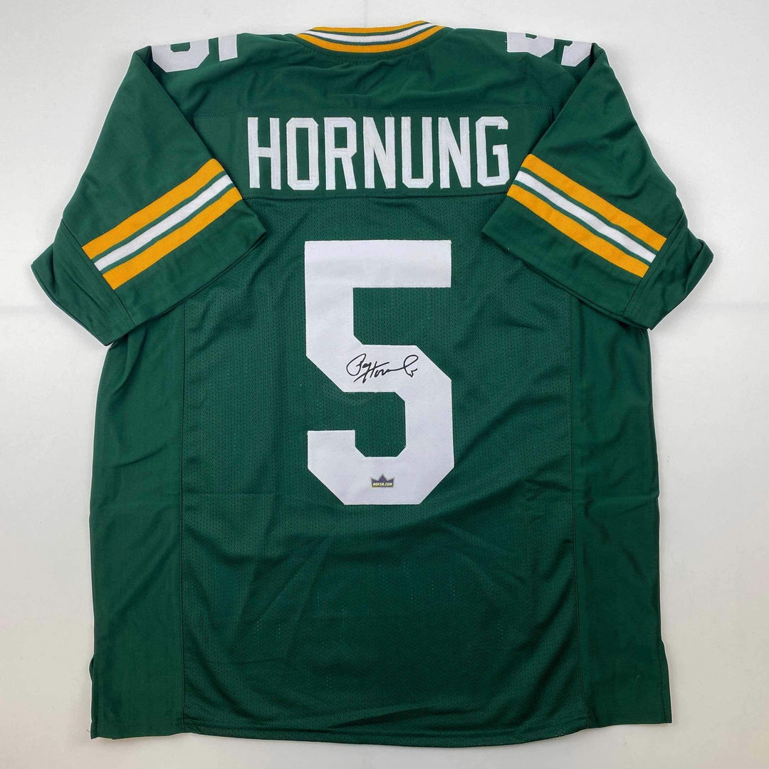 Facsimile Autographed Paul Hornung Green Bay Green Reprint Jersey Size Men's XL