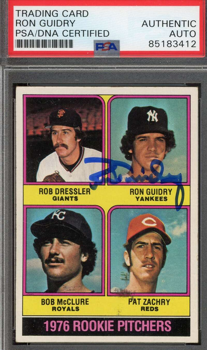 Ron Guidry PSA DNA Signed 1976 Topps Rookie Autograph