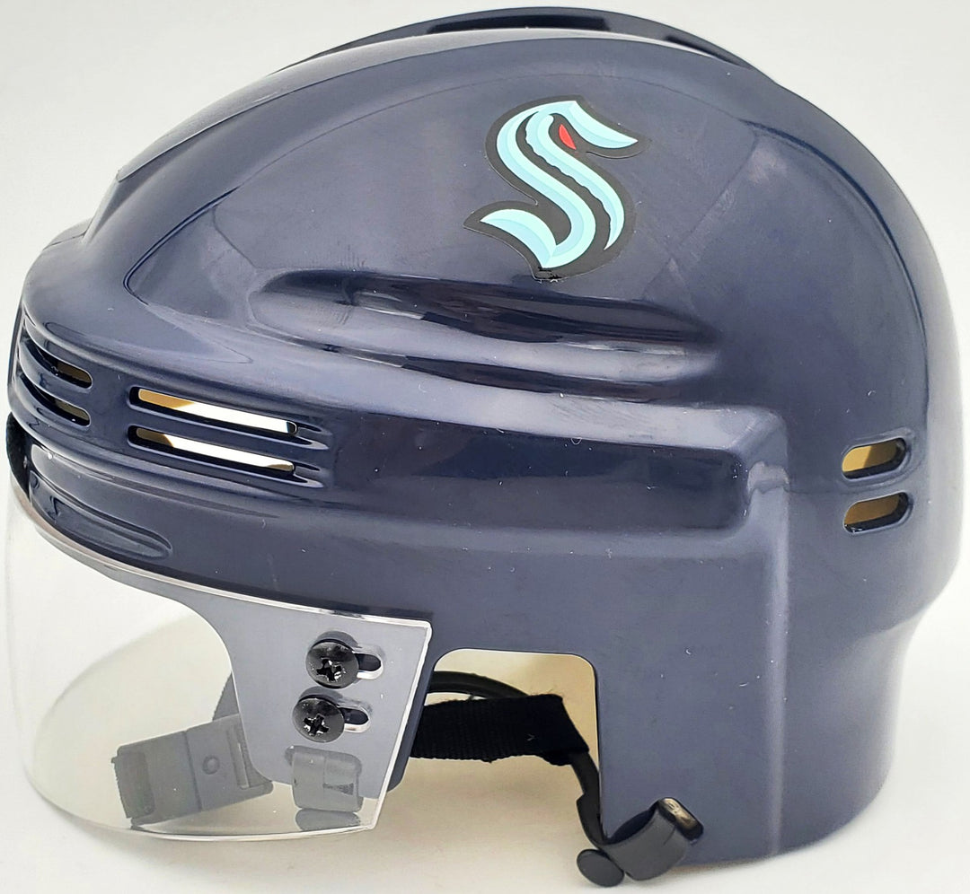 Adam Larsson Autographed Signed Seattle Kraken Blue Mini Helmet Fanatics Holo