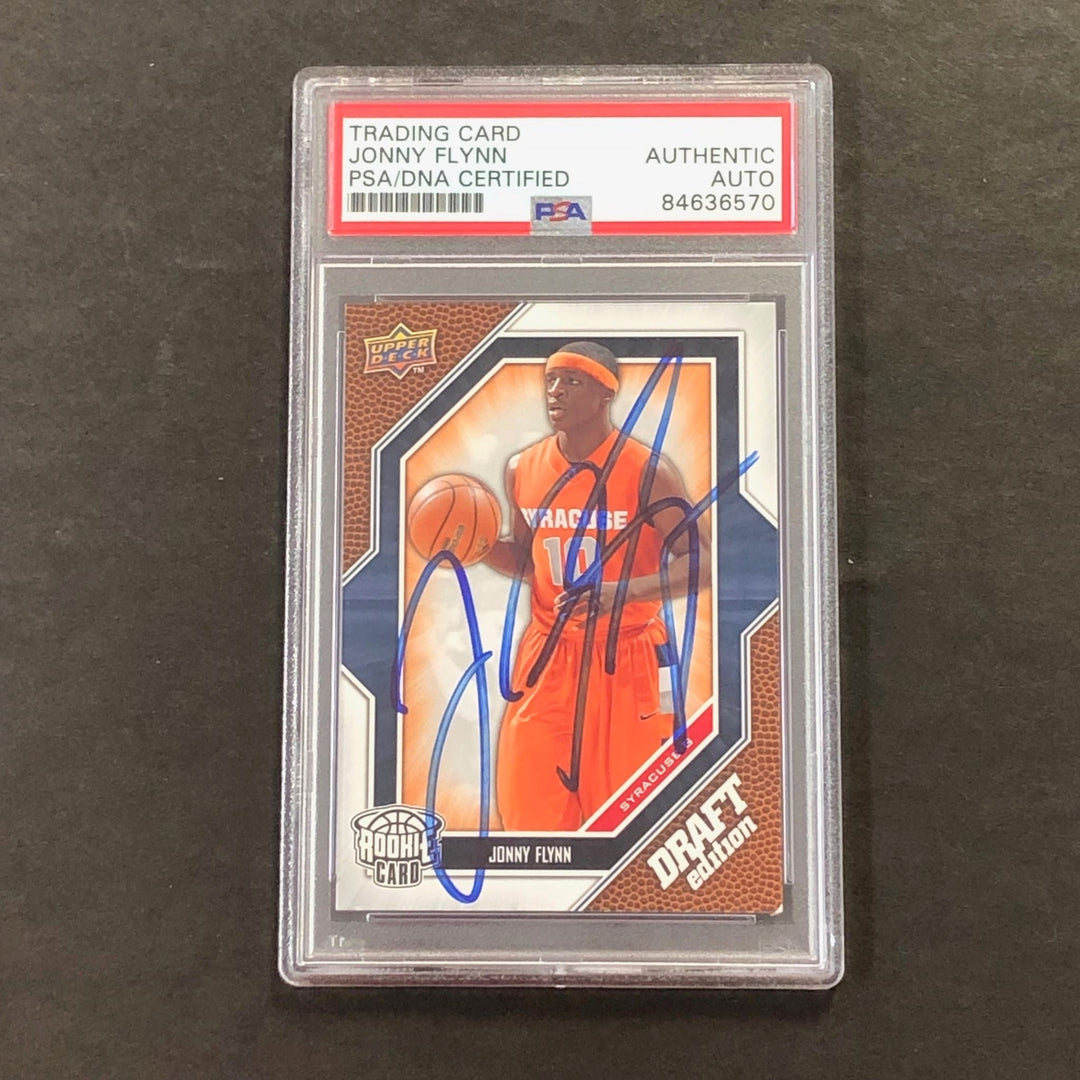 2009-10 Upper Deck Draft Edition #52 JONNY FLYNN Signed Card AUTO PSA Slabbed Sy