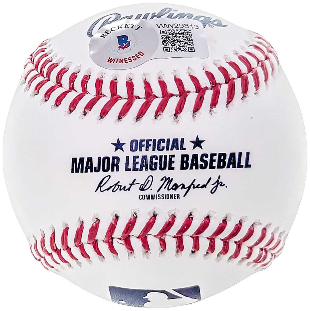 Francisco Alvarez Auto Signed MLB Baseball New York Mets Full Name Beckett Wit