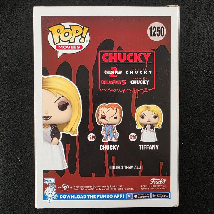 Jennifer Tilly signed Bride of Chucky Tiffany Funko Pop! 1250 YLW autograph JSA