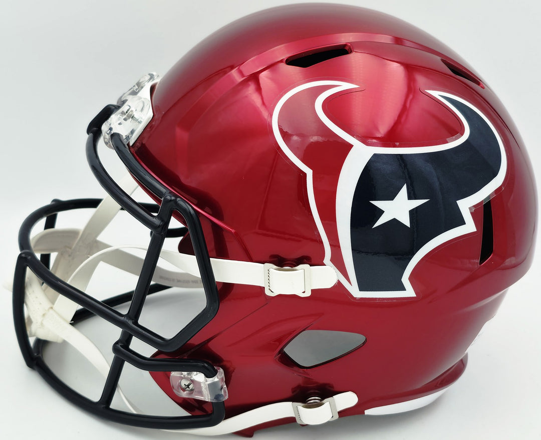 Andre Johnson Auto Texans Red Alt Full Size Speed Replica Helmet Beckett Witness