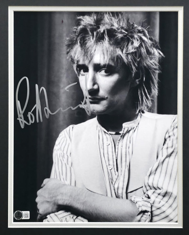 Rod Stewart Autographed Signed Framed 11x14 Photo Beckett BAS #AE31835