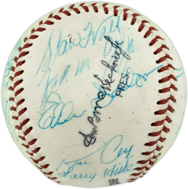 1972 Albuquerque Dukes Signed Wilson PCL Baseball 20 Sigs Tommy Lasorda