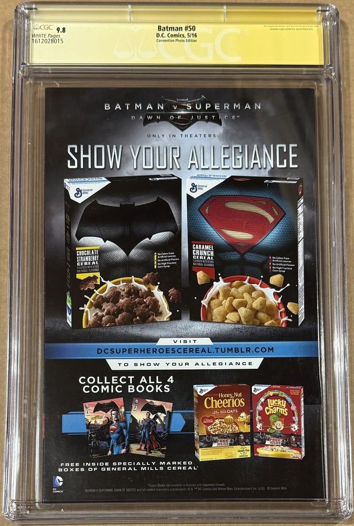Ben Affleck Autographed Batman NYCC Convention Foil Variant SS #50 CGC 9.8 56599
