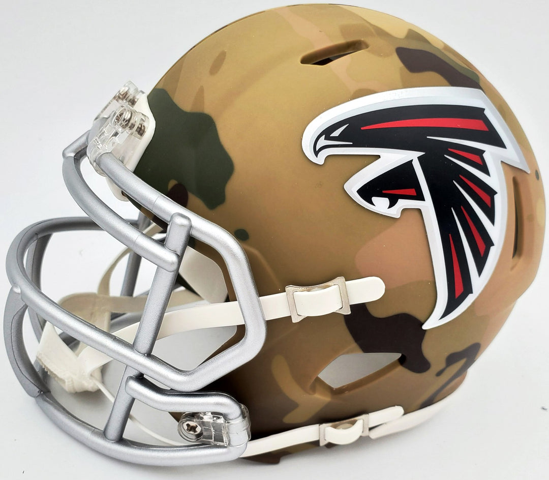 Kyle Pitts Autographed Signed Atlanta Falcons Camo Speed Mini Helmet Beckett