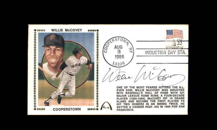 Willie McCovey PSA DNA Signed 1986 First Day Cover Cache FDC Cooperstown Auto