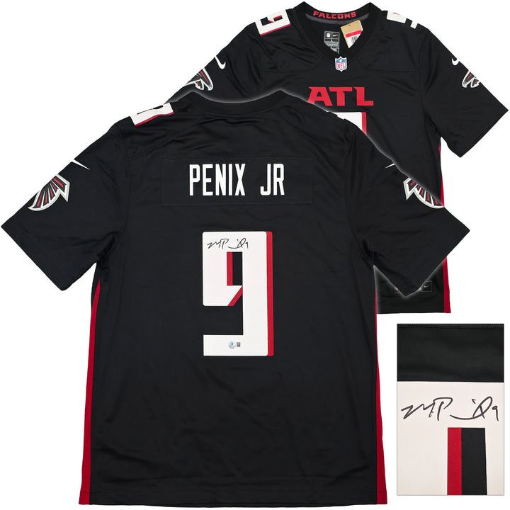 Atlanta Falcons Michael Penix Jr. Signed Black Nike Jersey Size L Beckett Wit