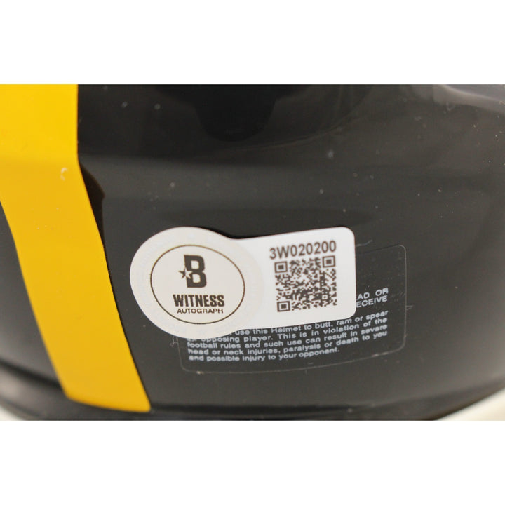 Kaleb Johnson Autographed Pittsburgh Steelers Mini Helmet Beckett 53633
