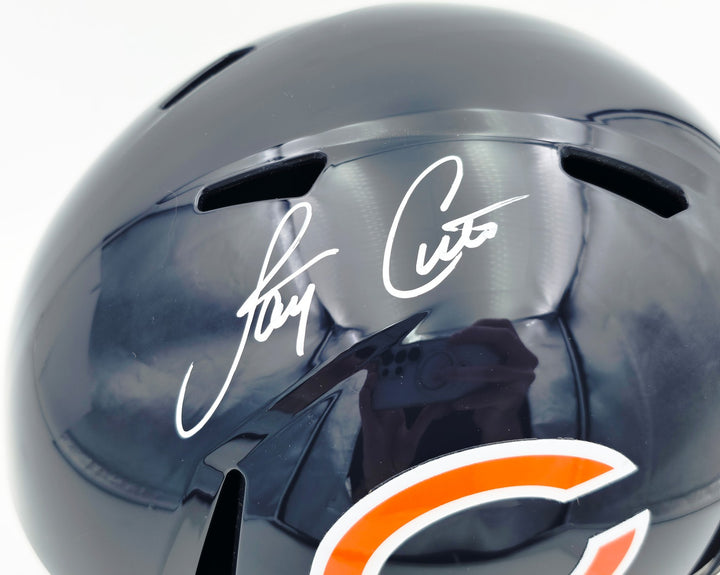 Jay Cutler Signed Bears Blue Full Size Speed Replica Helmet Beckett Witness