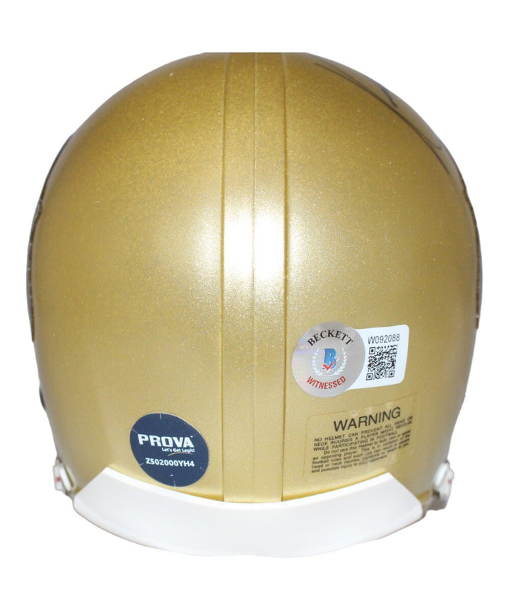 Kordell Stewart Signed Colorado Buffaloes Gold Mini Helmet Beckett 41195