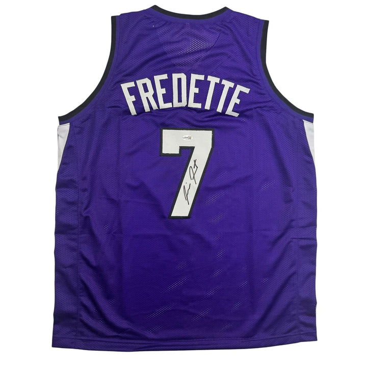Autographed/Signed Jimmer Fredette Sacramento Purple Jersey JSA COA