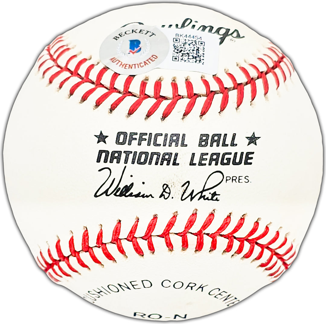 Willie McCovey Autographed NL Baseball San Francisco Giants Beckett #BK44454