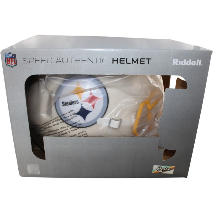 TJ Watt Autographed Pittsburgh Steelers Authentic Retro Helmet Beckett WIT 56207