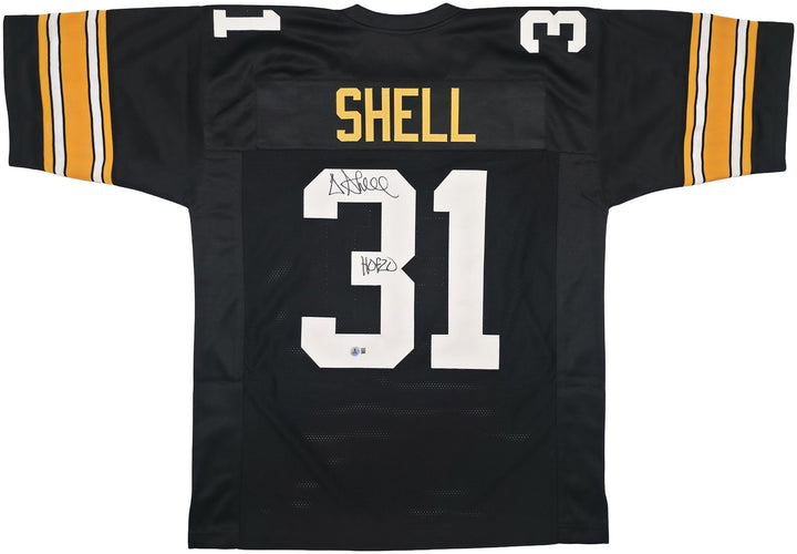 Pittsburgh Steelers Donnie Shell Signed Black Jersey "HOF 20" Beckett Witness