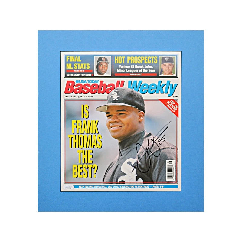 Frank Thomas Chicago White Sox Autographed Slick Printed "Match Print" Baseball Weekly Cover (JSA)
