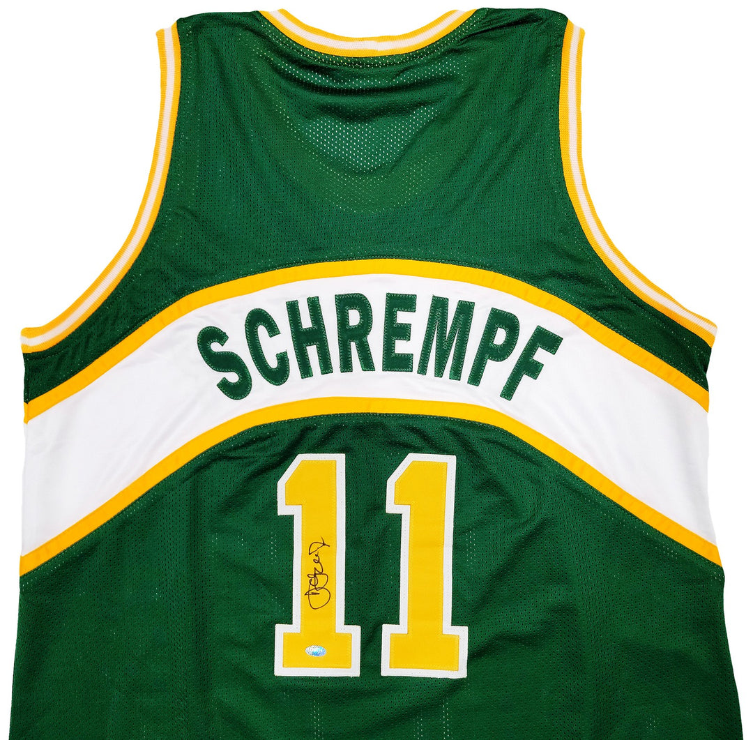 Seattle Supersonics Detlef Schrempf Signed Green Jersey MCS Holo