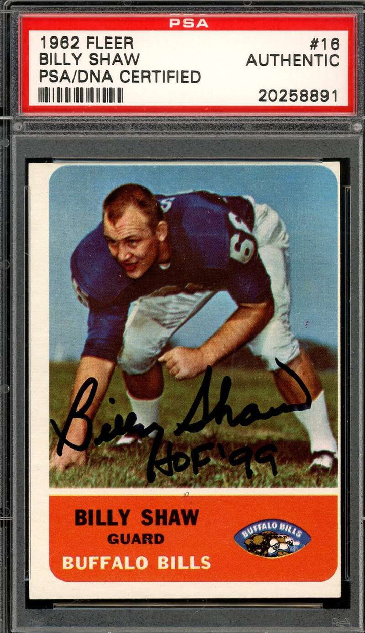 Billy Shaw PSA DNA Signed 1962 Fleer Rookie Autograph