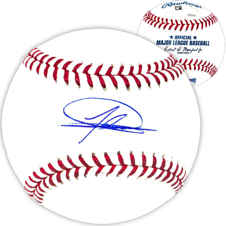Jasson Dominguez Signed MLB Baseball New York Yankees Fanatics and MLB Holo