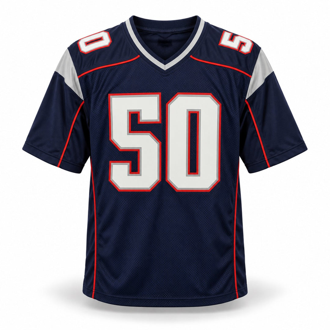 Mike Vrabel Signed Patriots Blue Custom Jersey JSA Witness