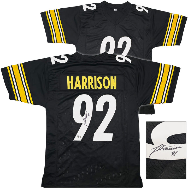 Pittsburgh Steelers James Harrison Signed Black Jersey Beckett Witness