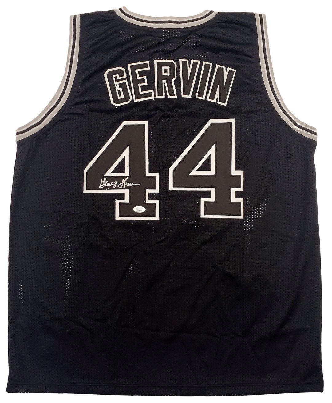 San Antonio Spurs George Gervin Autographed Signed Black Jersey JSA