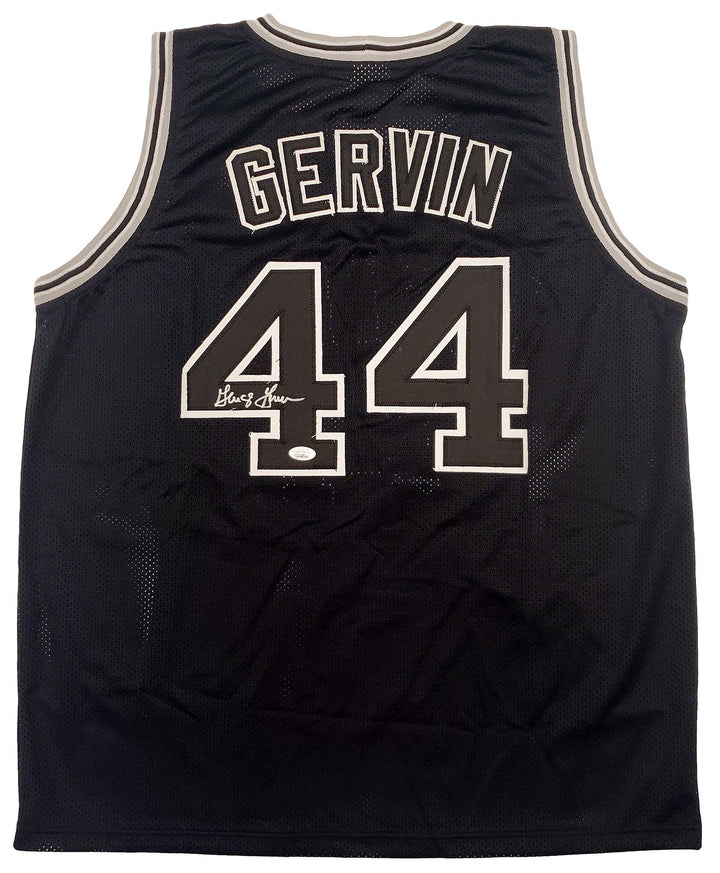 San Antonio Spurs George Gervin Autographed Signed Black Jersey JSA