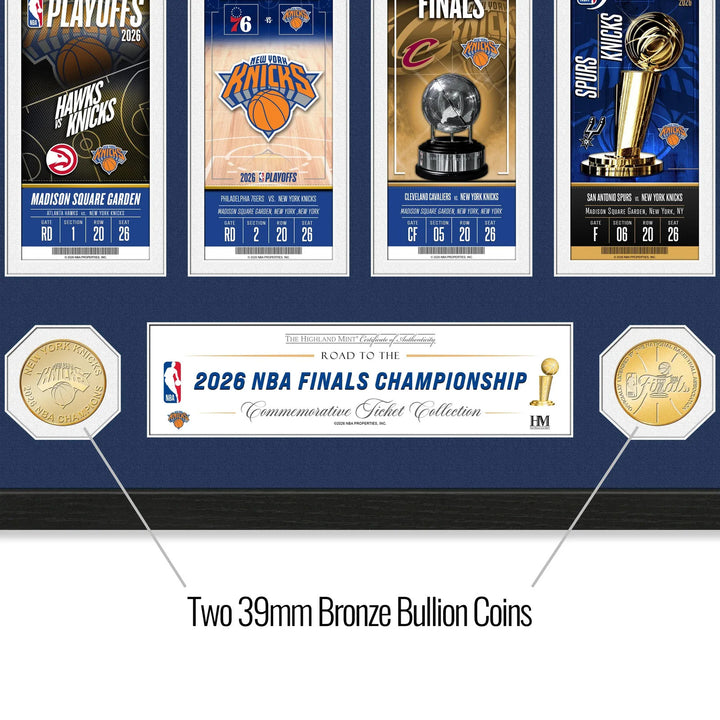 New York Knicks 2026 Road to the NBA Championship Bronze Coin Ticket Collection