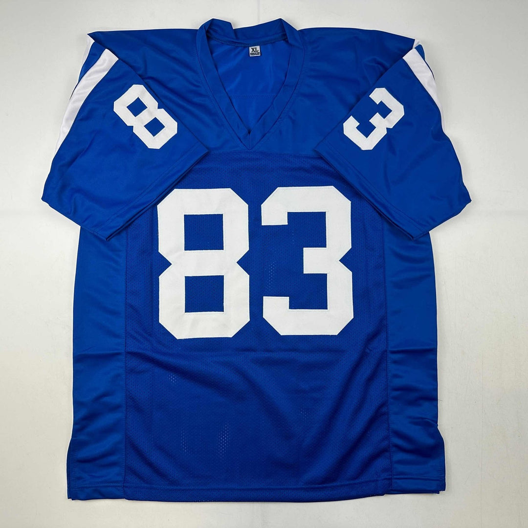 Autographed/Signed Brandon Stokley Indianapolis Blue Jersey JSA COA