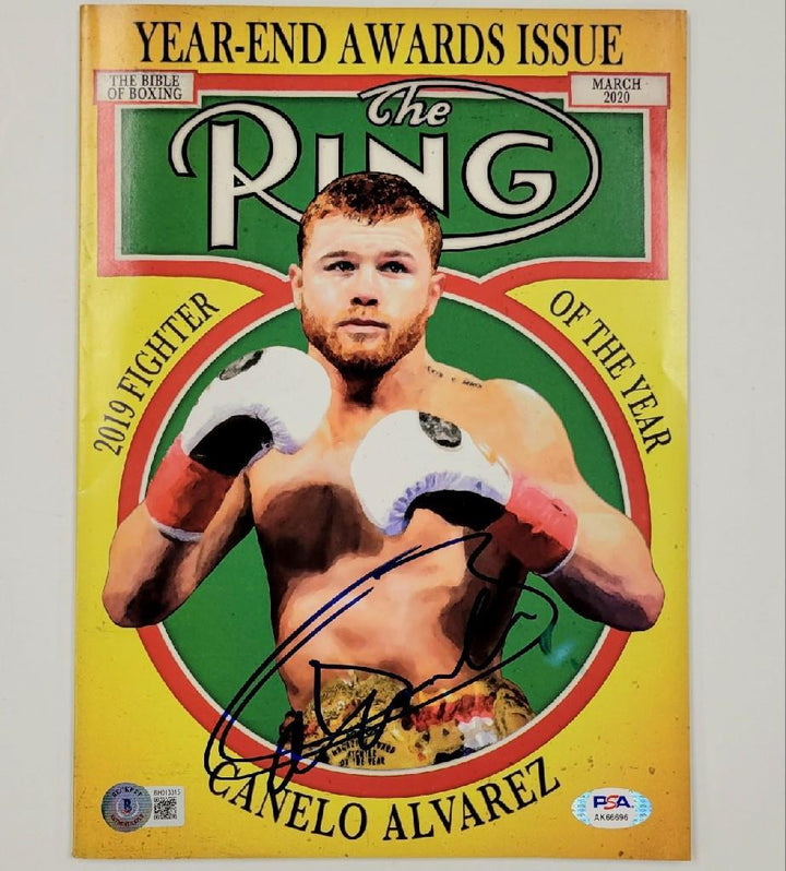 Saul Canelo Alvarez signed The Ring Magazine autograph (A) ~ Beckett BAS holo