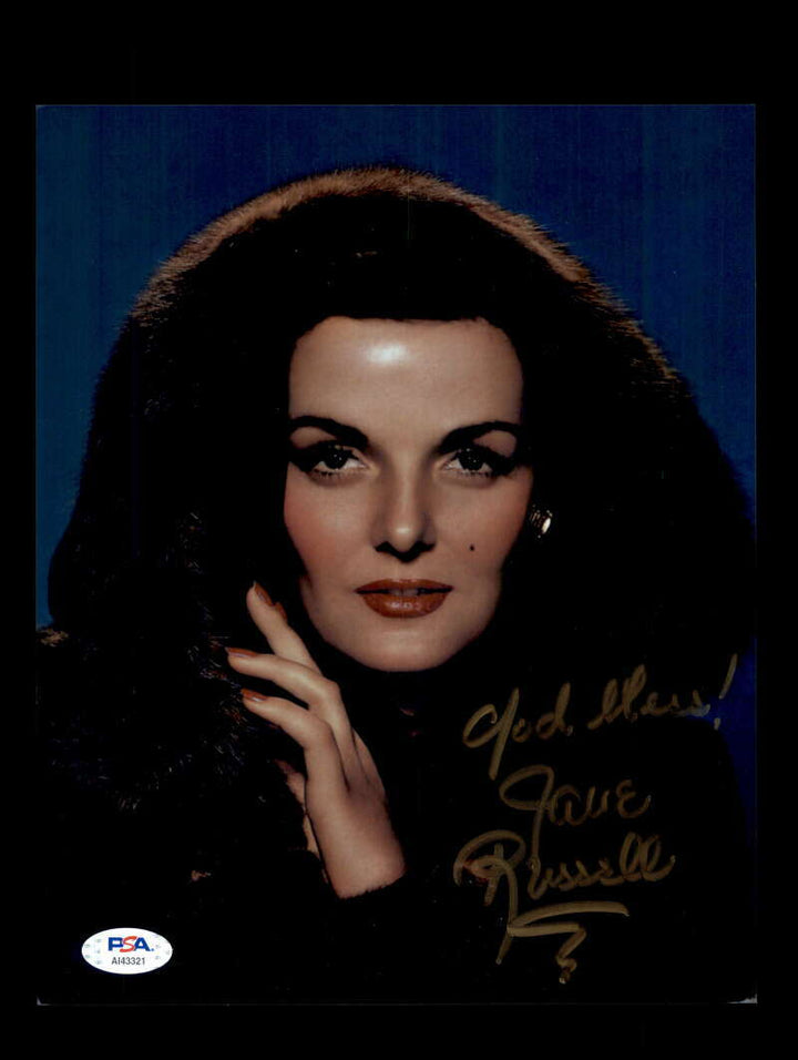 Jane Russell PSA DNA Coa Signed 8x10 Photo Autograph