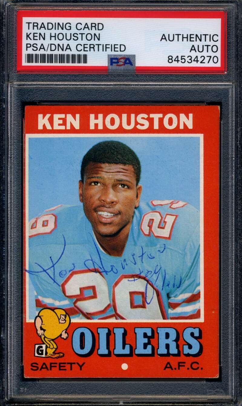 Ken Houston PSA DNA Vintage Signed 1971 Topps Rookie Autograph