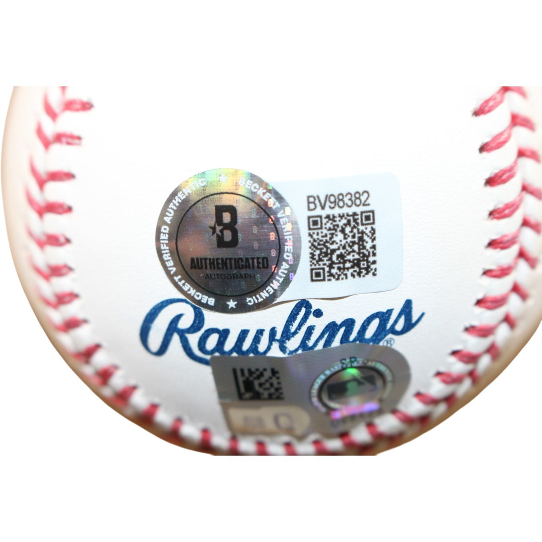 Tyler Bremner Autographed Anaheim Angeles OML Baseball 25 2nd Pick Beckett 56306