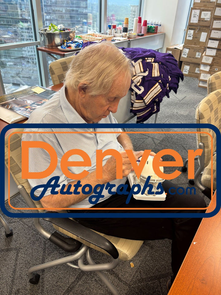 Fran Tarkenton Autographed Minnesota Vikings Alt 24 Mini Helmet Beckett 50841