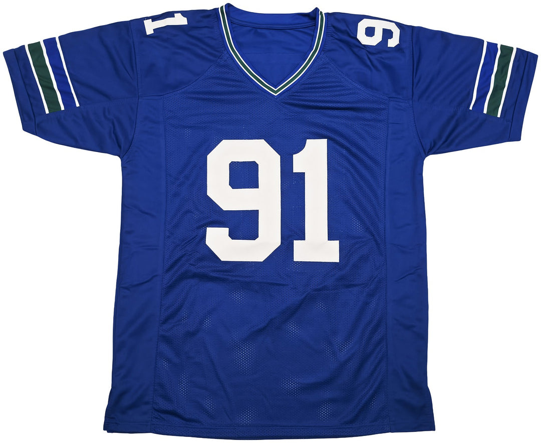 Seattle Seahawks Byron Murphy II Signed Blue Throwback Jersey MCS Holo
