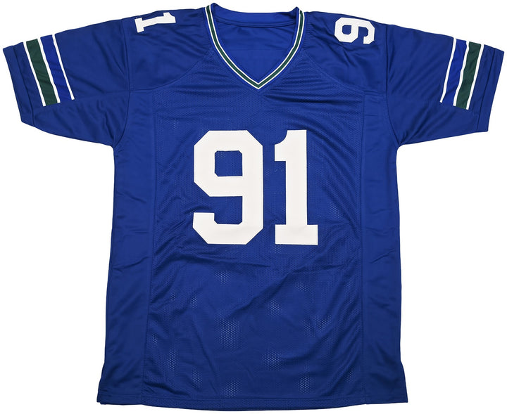 Seattle Seahawks Byron Murphy II Signed Blue Throwback Jersey MCS Holo