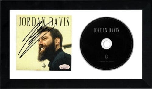 Jordan Davis signed 2020 Self Titled EP Cover w/ CD Custom Framed 6.5"x12" - JSA