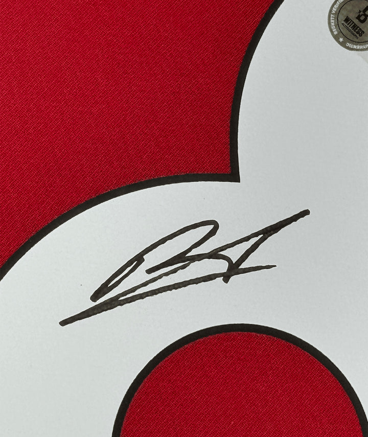 Framed Autographed/Signed Bruno Fernandes 35x39 Manchester U Red Jersey COA