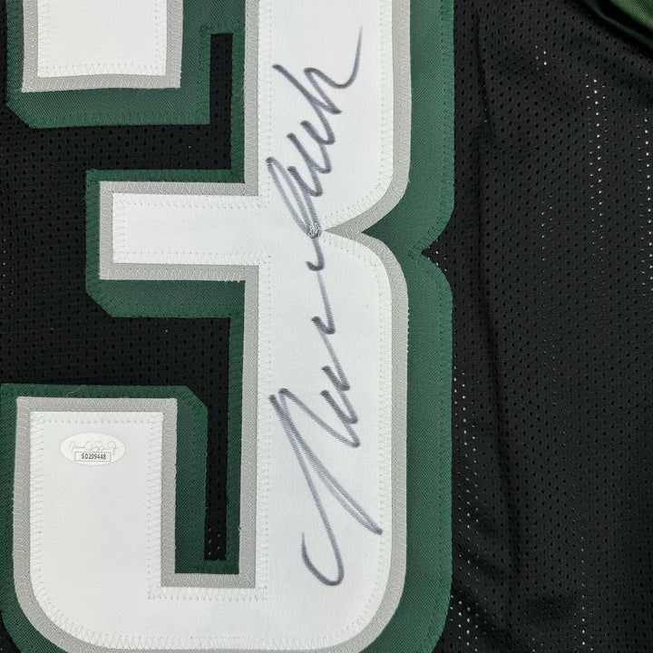 Framed Signed Nolan Smith Jr 35x39 Philadelphia Black Jersey JSA COA