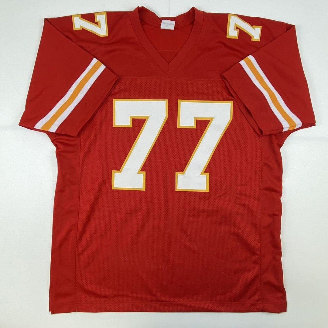 Autographed/Signed Willie Roaf HOF 2012 Kansas City Red Football Jersey BAS COA