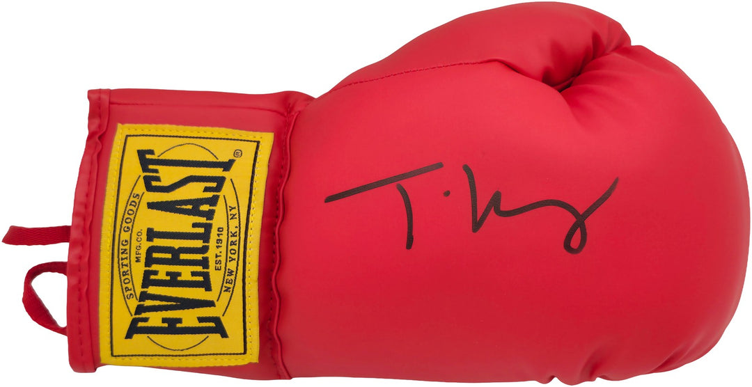 Tyson Fury Signed Red Everlast Right-Hand Boxing Glove JSA Witness