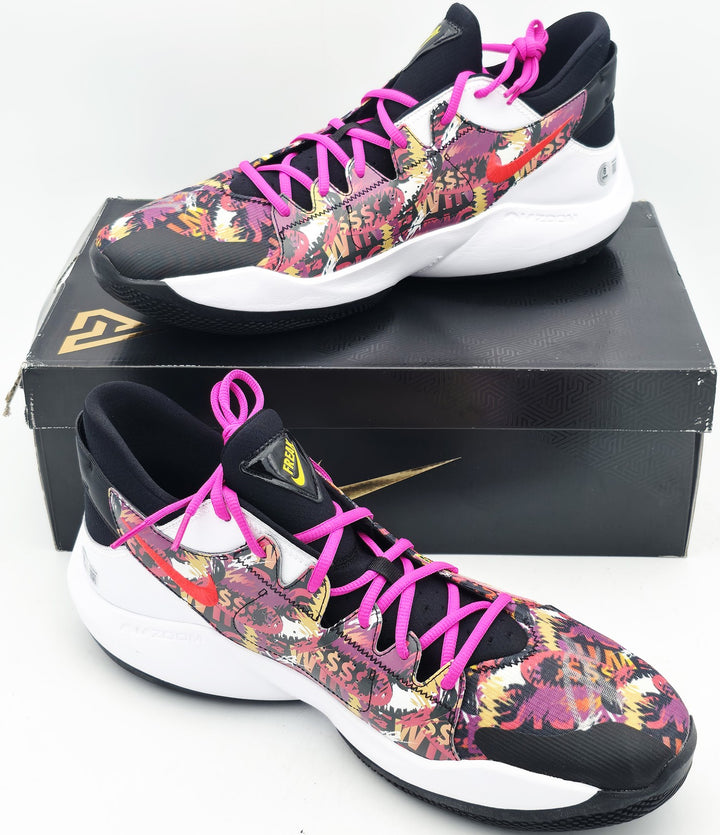 Giannis Signed PE Promo Nike Zoom Freak 5 Shoes Size 17 BAS Witness