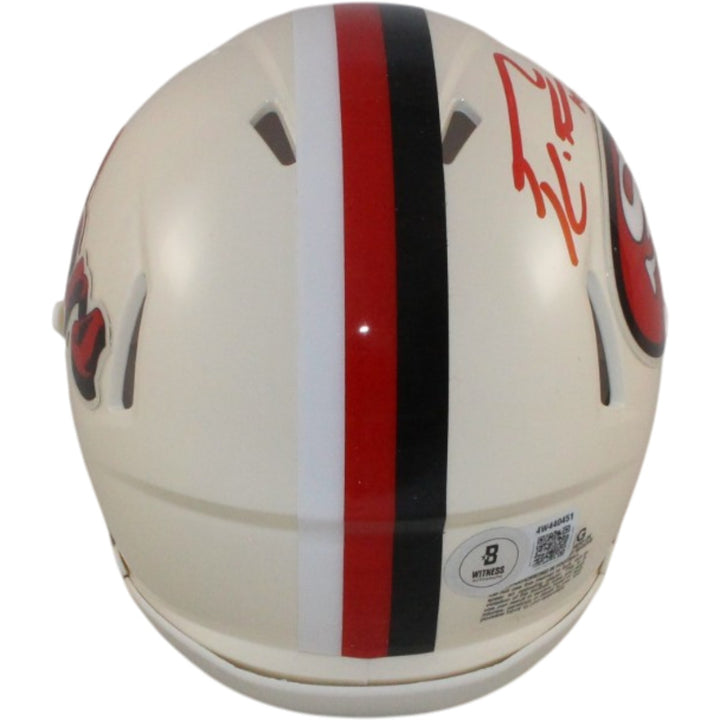 George Kittle Autographed San Francisco 49ers Retro Mini Helmet Beckett W 55459