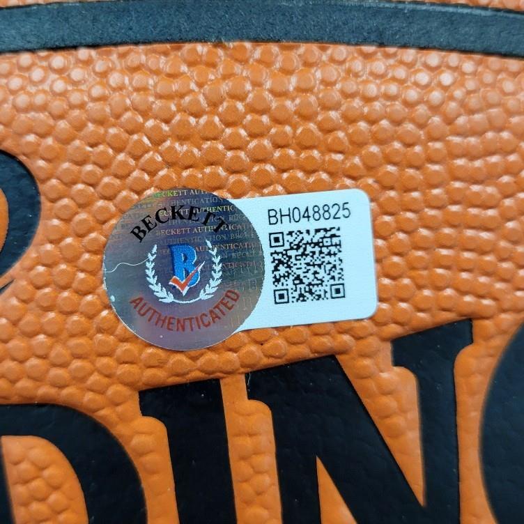 Karl Malone signed I/O Replica Spalding Basketball Jazz (B) ~ Beckett BAS Holo