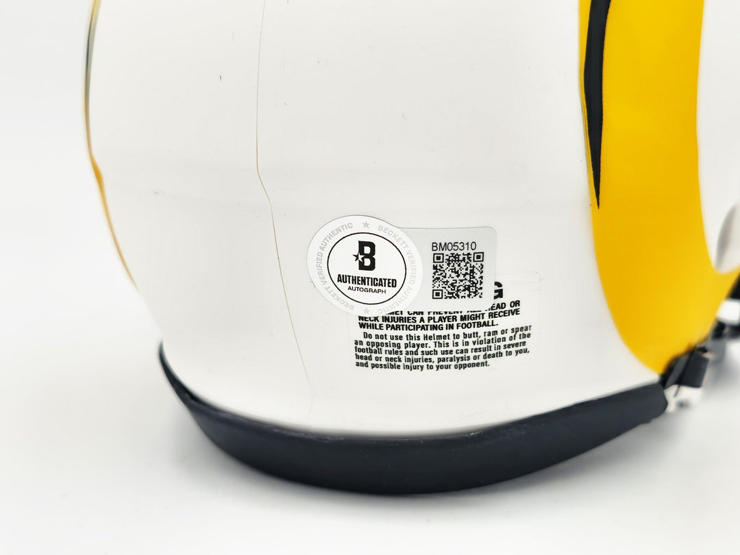 Kyren Williams Signed Rams Lunar Eclipse White Speed Mini Helmet Beckett Witness