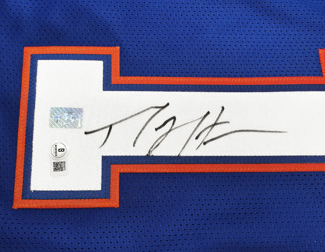 Florida Gators Percy Harvin Autographed Signed Blue Jersey Beckett BAS QR