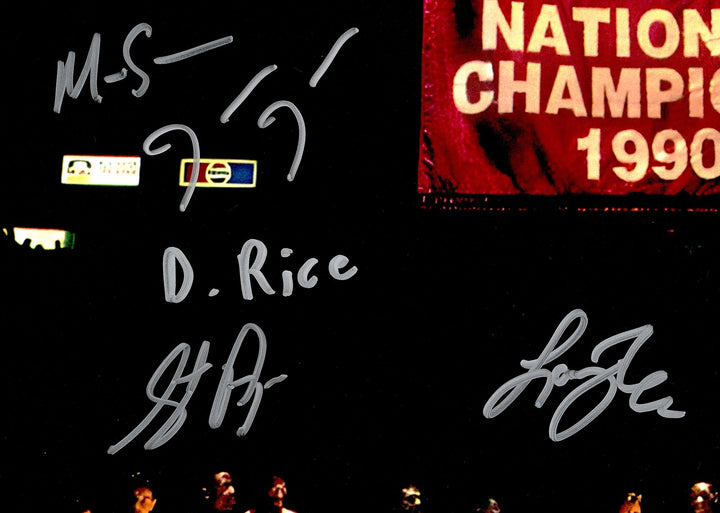 1990 NCAA Champions UNLV Runnin Rebels Auto 16x20 Photo 13 Sig Larry Johnson BAS