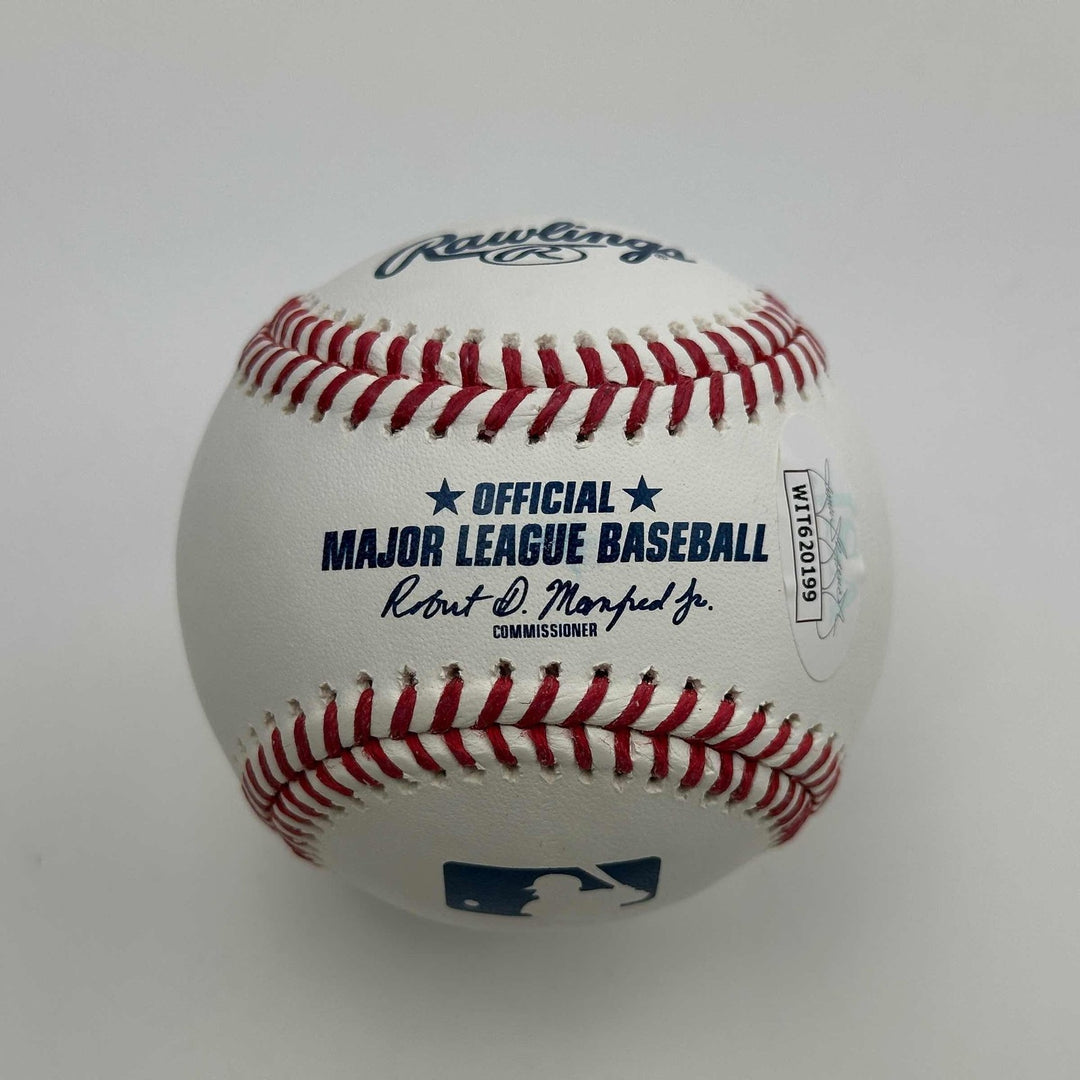 Autographed/Signed Wade Boggs Rawlings Baseball ROML JSA COA Auto