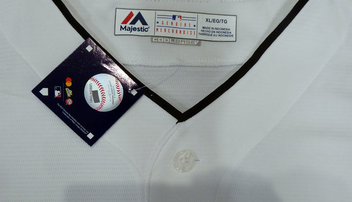 Cleveland Indians Shane Bieber Signed White Majestic Cool Base Jersey Size XL